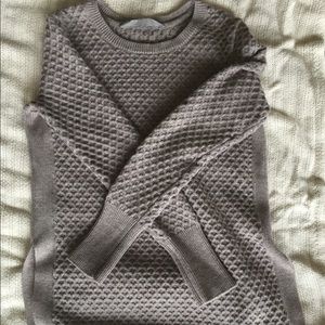 Athleta honeycomb small gray sweater